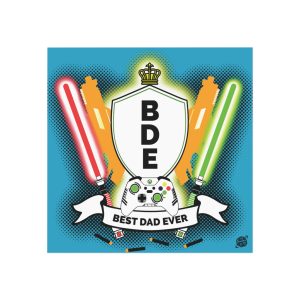 BDE Best Dad Ever Square Magnet
